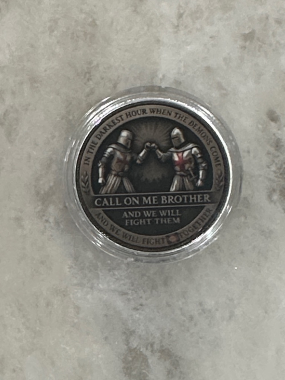 Call On Me Brother Silver Challenge Coin